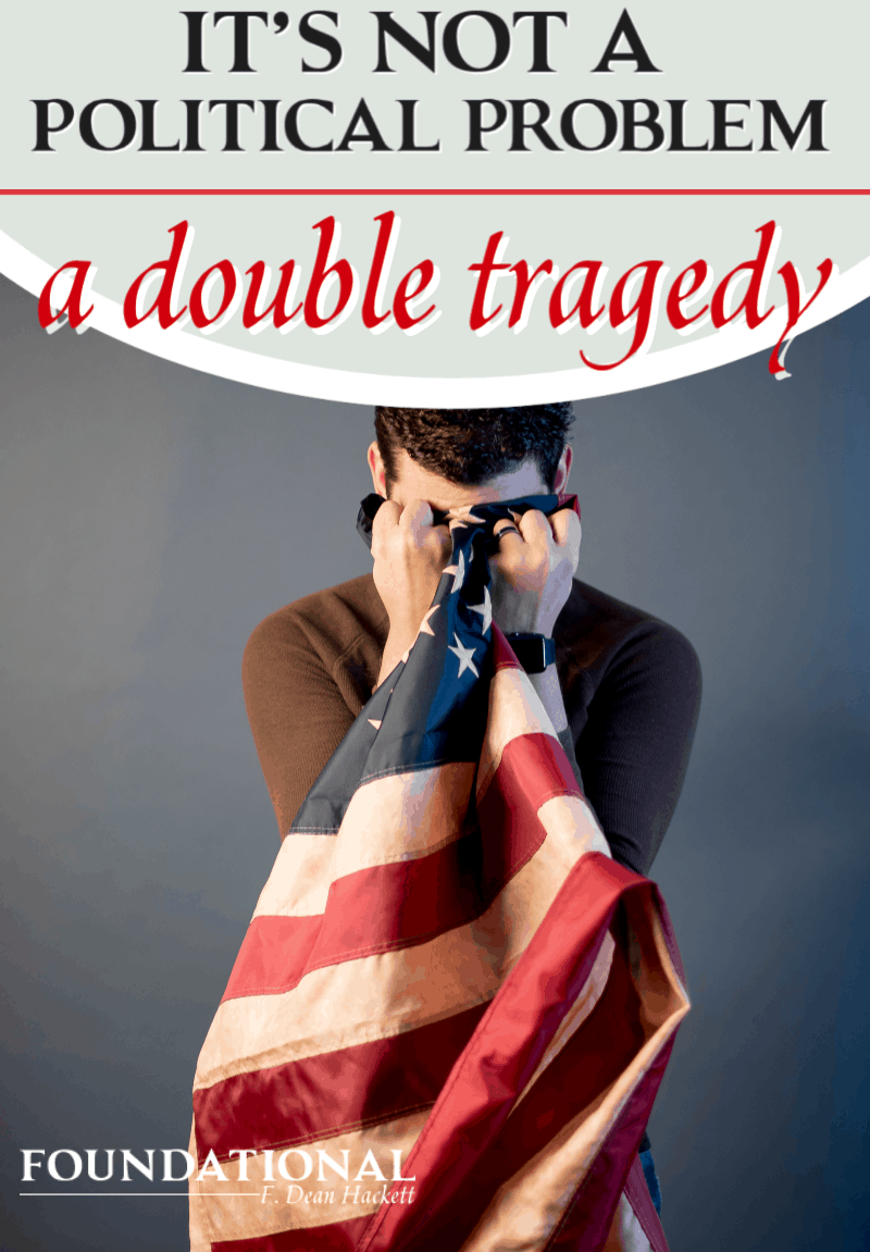 The problem facing America and the Christian church today isn't a political problem. There is a double tragedy facing an absent church in society today. #Foundational foundational #politics #political #revival #abortion #homosexuality #postmodern #church