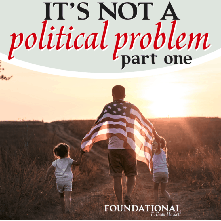 It Is Not a Political Problem – Part One