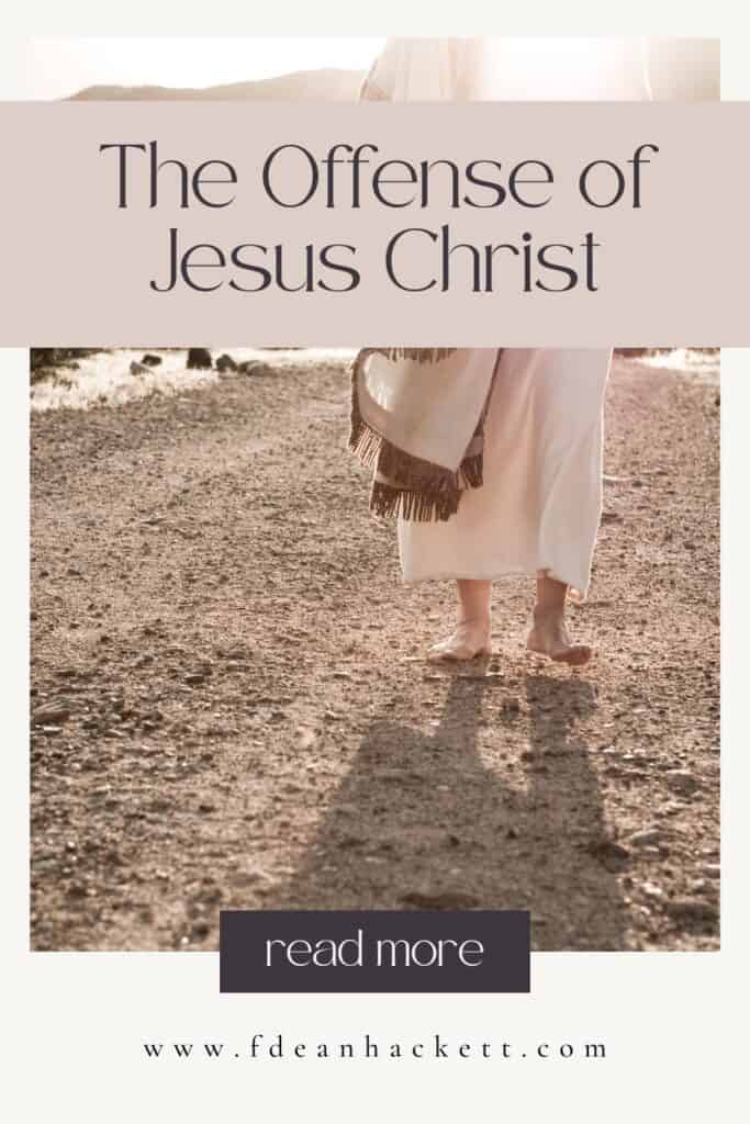 Image of Jesus' bare feet walking