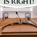 Empty church and pulpit