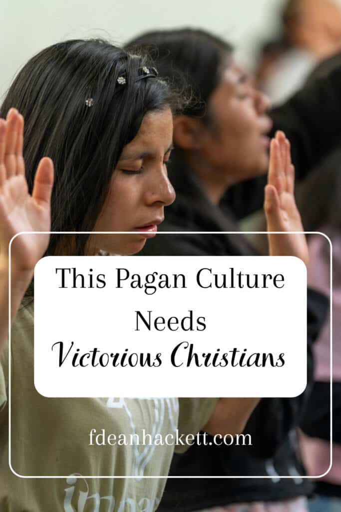 People in church worshiping