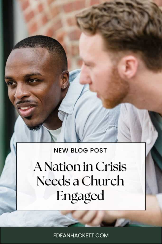 Two men talking with each other