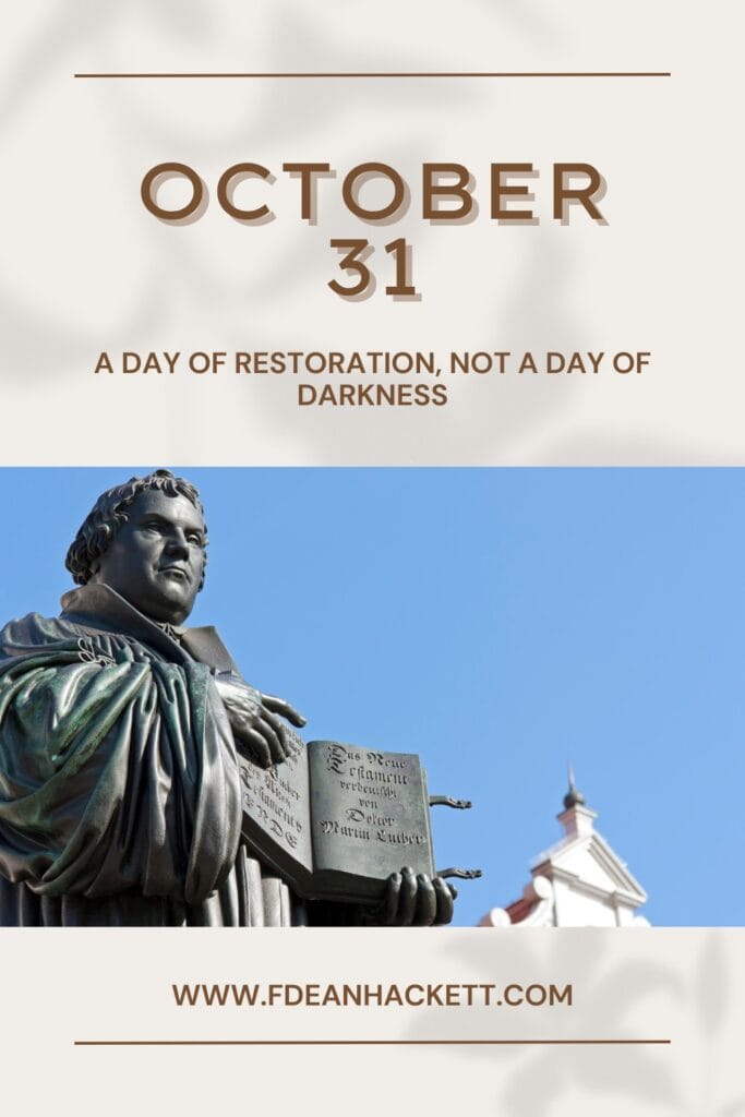 Picture of Martin Luther statue against a blue sky