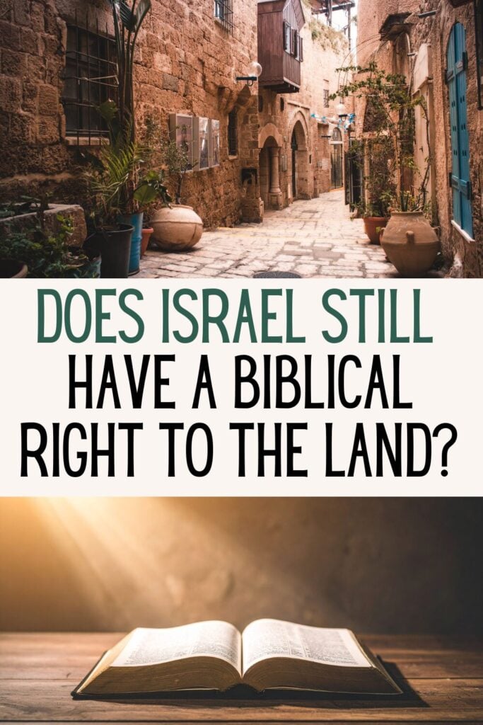 streets of Israel and open Bible - Does Israel Stil Have a Biblical Right to the Land?